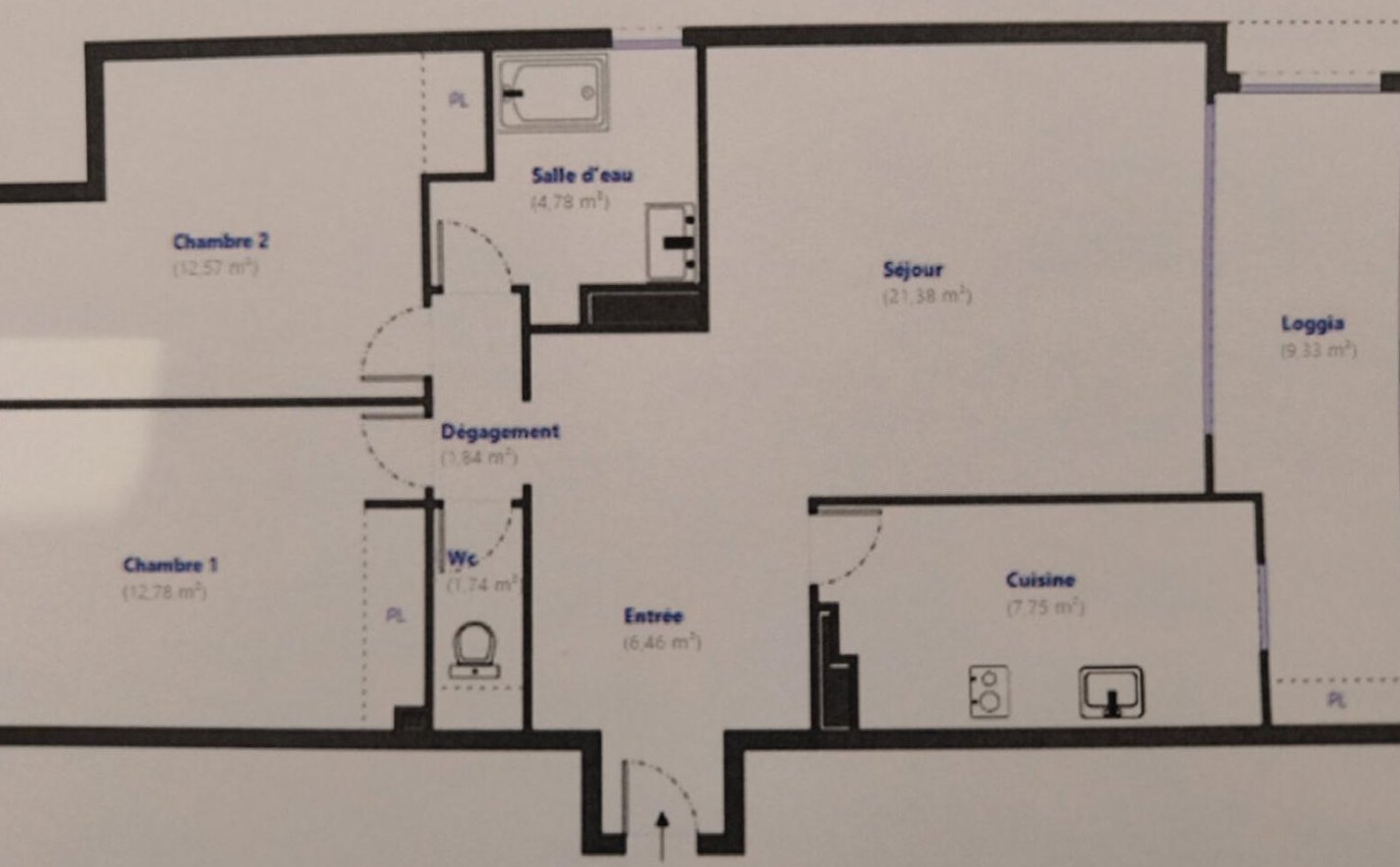 Plan de l’appartement